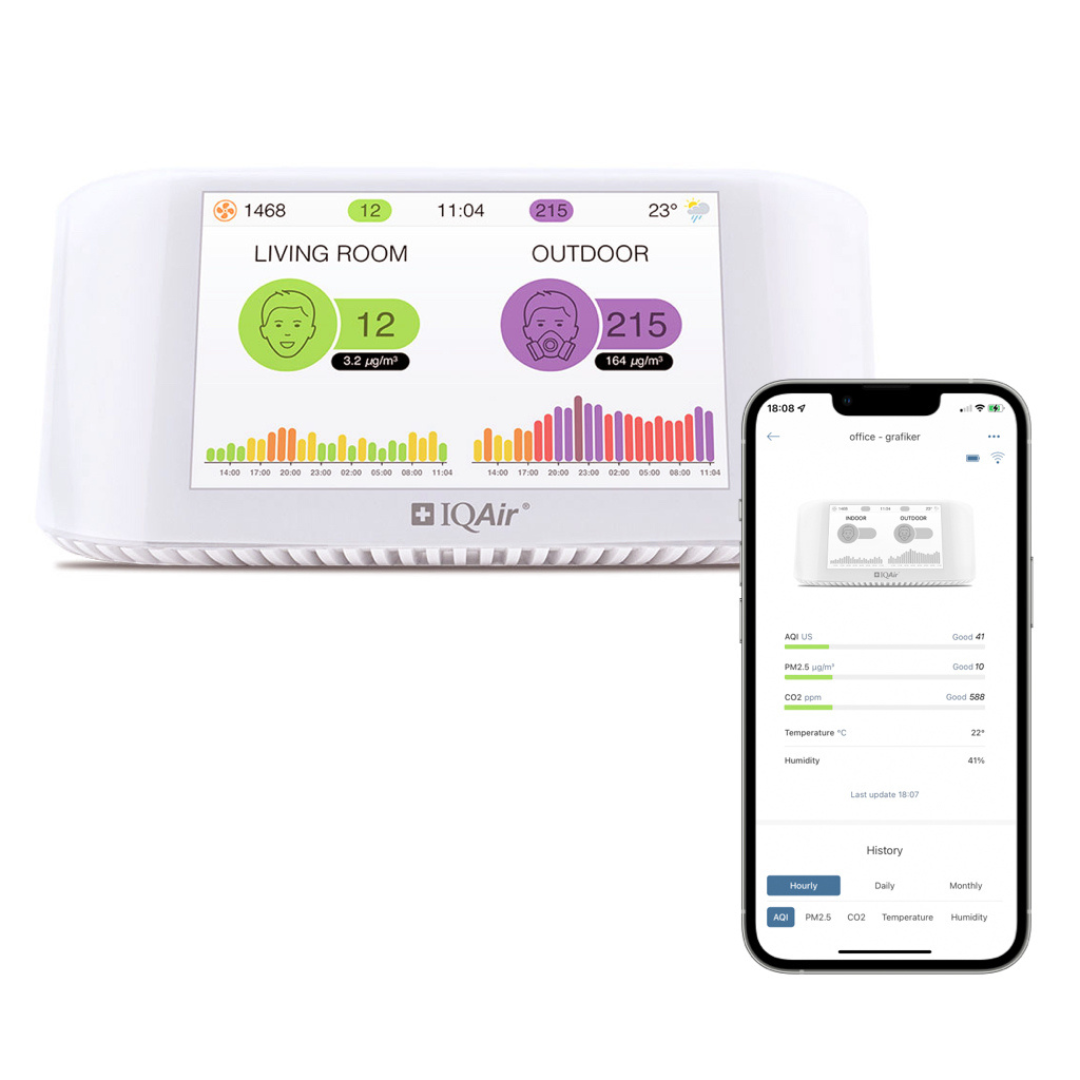 IQAir AirVisual Pro Indoor Air Quality Monitor